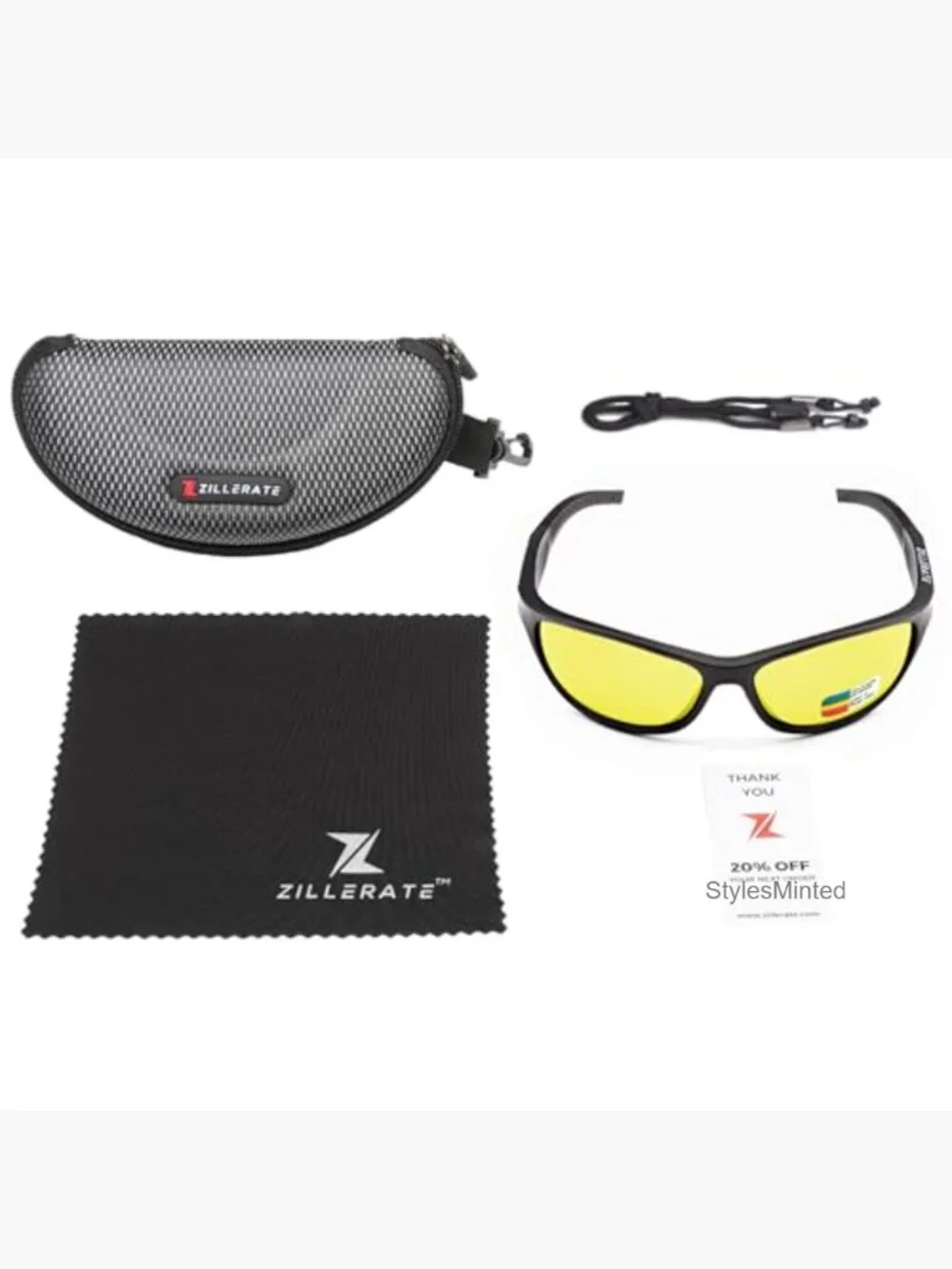 Night Vision Driving Glasses - Anti Glare HD Polarized Yellow Tinted Sunglasses